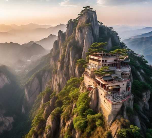 陕西华山，雄奇山岳中的历史旅游明珠