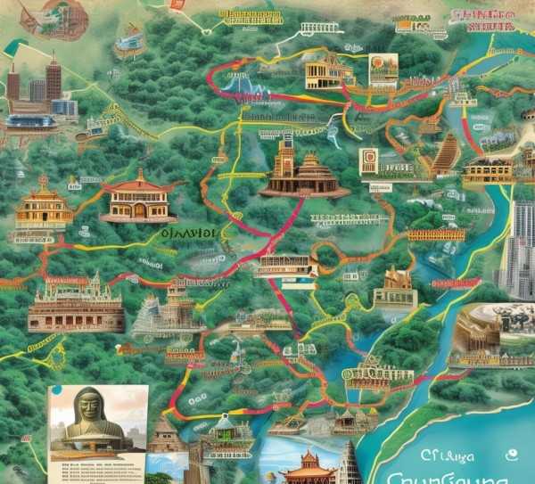 山城探秘之旅，重庆独家旅游路线攻略图,重庆旅游路线图，探寻山城魅力的独家攻略,自然风光,历史文化,旅游胜地,第1张