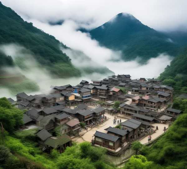 青杠树村，山水间的隐世乡村旅游秘境,探秘青杠树村，隐匿于山水间的乡村旅游胜地,自然风光,旅游胜地,旅游体验,第1张
