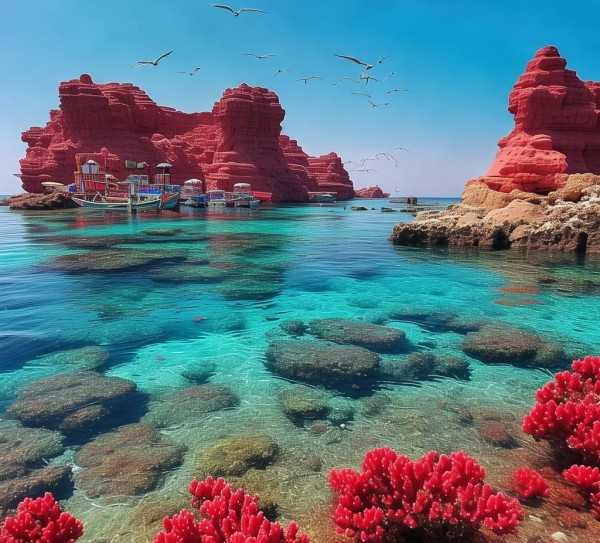 红海生态旅游景区，红色文化与自然生态的交融之旅,探秘红海生态旅游景区，红色文化与自然生态的融合,自然风光,璀璨明珠,生态旅游,第1张