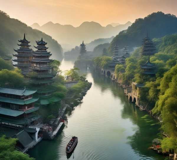 江南山水画卷，家港山旅游景区全景之旅,探寻江南山水之美——张家港凤凰山旅游景区深度游,自然风光,深度游,名胜,第1张