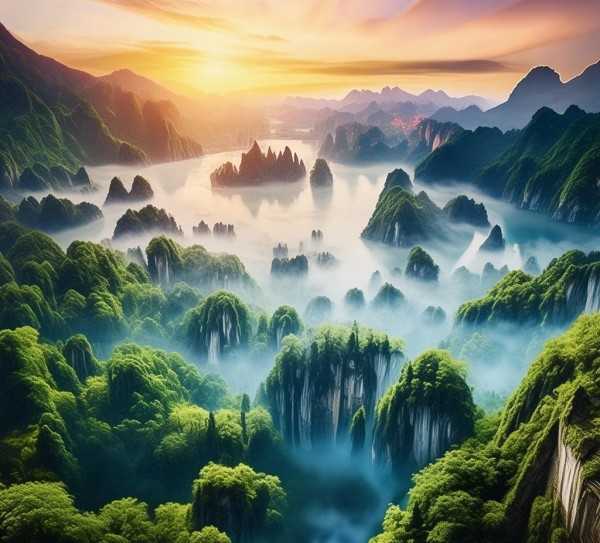 探秘仙境秘境，揭秘中国五大绝美旅游景区,探秘人间仙境—我国五大旅游景区深度介绍,自然风光,历史文化,规划,第1张