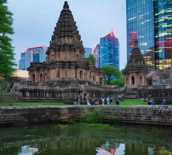 古韵新颜，探秘旅游景区的古今交融之美,探秘旅游景区，古韵与现代魅力的融合,自然风光,历史文化,仙境,第1张