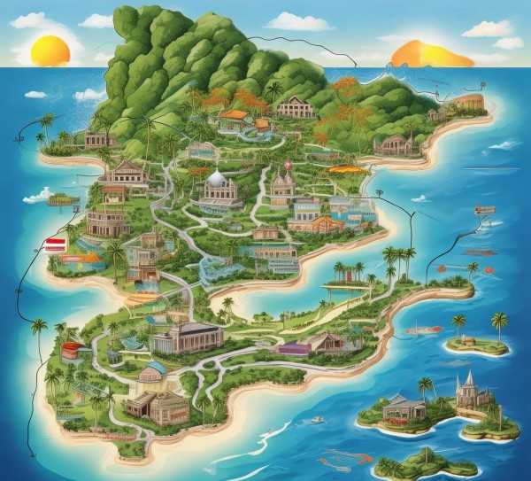 畅游海南热带风情，独家旅游路线攻略图,海南旅游路线图，畅游热带天堂的完美攻略,自然风光,旅游路线,规划,第1张
