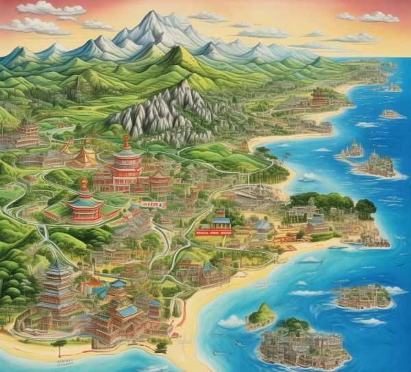东南沿海之旅，福建旅游路线图揭秘美丽画卷,福建旅游路线图，探寻东南沿海的美丽画卷,自然风光,历史文化,旅游路线,第1张