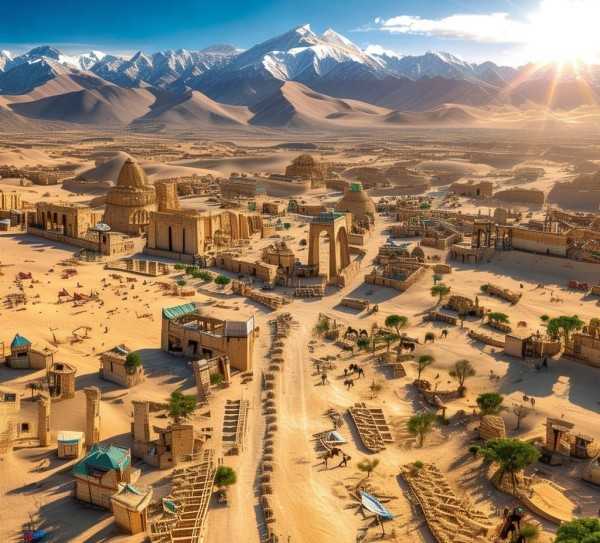 丝路明珠之旅，绝美风光旅游路线全攻略,新疆旅游路线攻略，探寻丝路明珠的绝美风光,自然风光,历史文化,旅游路线,第1张